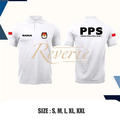 Jual FREE NAMA DAERAH BAJU POLO SHIRT PANITIA PEMUNGUTAN SUARA PPS