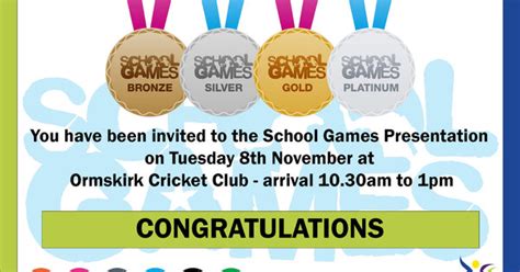 School Games Mark Presentation West Lancashire Sport Partnership