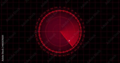 4k animation of red hud radar interface with targets. Futuristic hud ... 