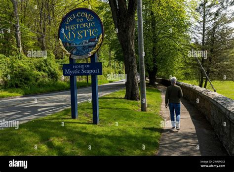 Daily Life In Mystic Connecticut Stock Photo Alamy