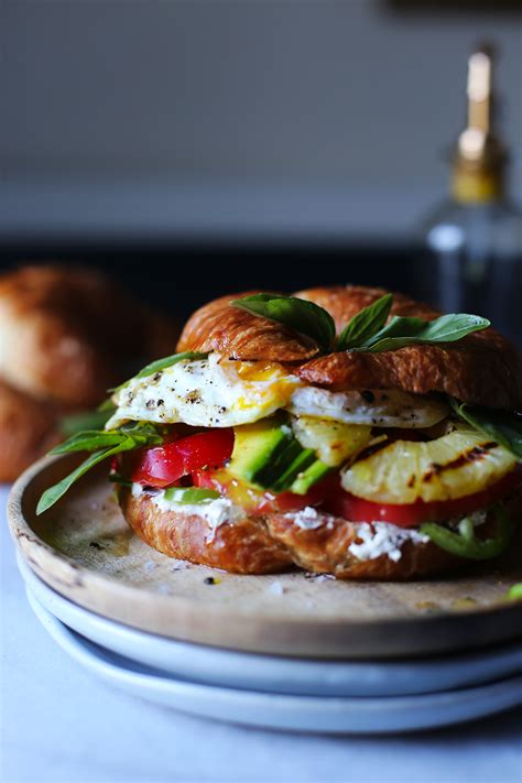 Croissant and Fried Egg Sandwich