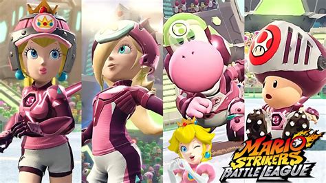 Mario Strikers Battle League Peach Rosalina Toad And Yoshi Gameplay At