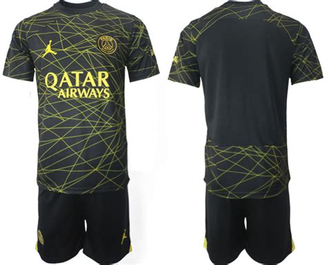 Maillot De Foot 2022 2023 Psg Paris Saint Germain Second Away Messi Neymar Jr Kylian Mbappe Mens