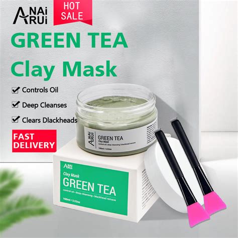 Whitening Anti Wrinkle Oil Control Green Tea Dead Sea Facial Mud Mask