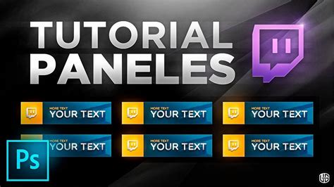 COMO HACER PANELES PARA TWITCH PHOTOSHOP TWITCH PANEL TUTORIAL