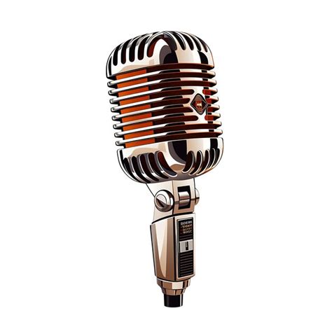 Premium Photo Retro Style Microphone Clipart