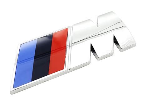 EMBLEMAT ZNACZEK NA KLAPĘ BMW M POWER 45x15mm CHROM BMW E46 E90 E60 E87