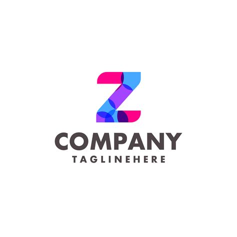 Abstract Colorful Letter Z Logo Design For Business Company With Modern