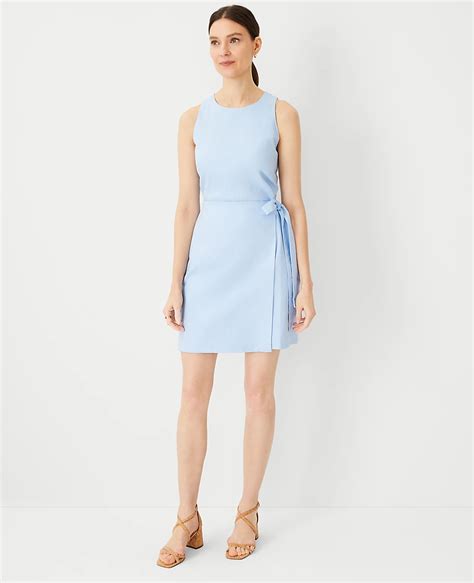 Linen Blend Sheath Dress