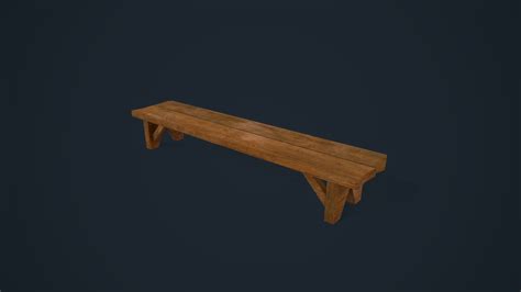 Wooden Bench 3D Model $7 - .3ds .dae .dxf .fbx .obj .stl .unknown - Free3D