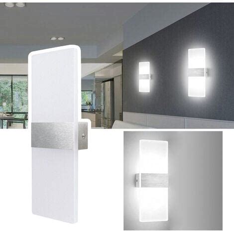 Hengda 2X LED Applique Da Esterno Applique Da Interno Effetto Parete