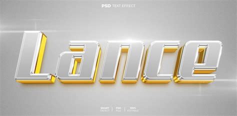 Premium Psd Lance 3d Editable Text Effect