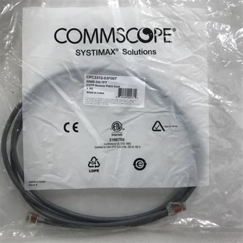 Jual Commscope Systimax Patch Cord Cat Ft Grey Kabel Utp Systimax