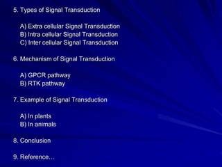 Signal transduction process | PPT