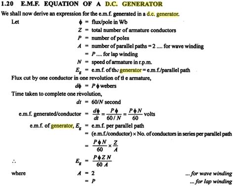 Dc Generator Emf Equation Of Dc Generator And Armature Resistance