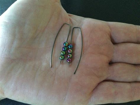 Rainbow Hematite Earrings In Hypoallergenic Niobium Canadian Etsy