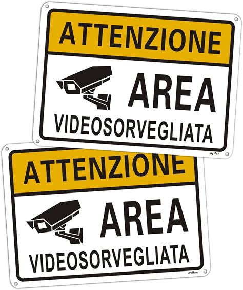 Pz Cartello Area Videosorvegliata Cartelli Videosorveglianza Per