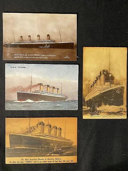 White Star Line Rms Titanic Four Postcards Our Beautiful Wall Art And