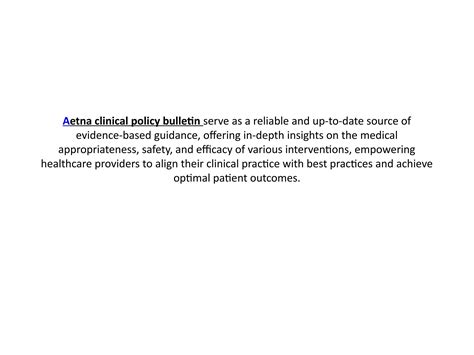 Aetna Clinical Policy Bulletin By Adessalex Issuu