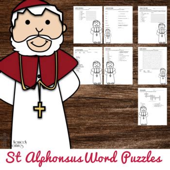 Catholic Saint Word Puzzles No Prep Catholic Activity St Alphonsus