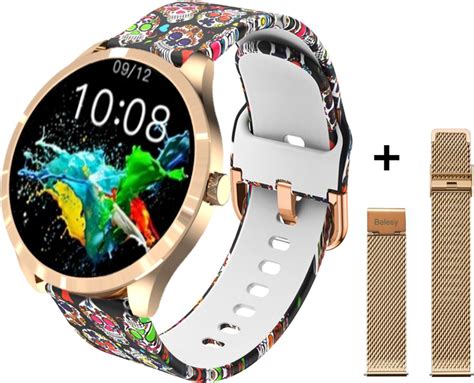 Belesy Bqsirgsk Skull Smartwatch Dames Smartwatch Heren