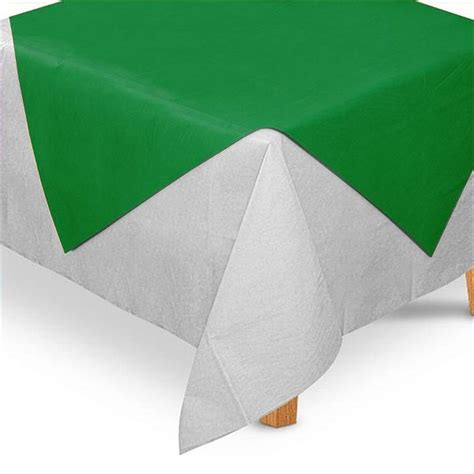 Toalha De Mesa Quadrada Cobre Mancha Em Tnt Cm X Xm Verde