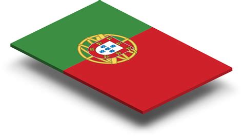 Portugal flag in rich quality definition. The flag is half red and half green and depicts the ...