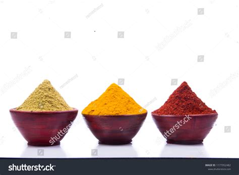 Indian Spices Colour Full Spices Glass Stock Photo 1177952482 ...