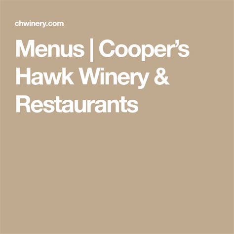 Menus Coopers Hawk Winery Restaurants Wine And Cheese Party