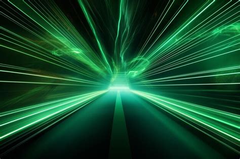 Premium Photo Entering Green Space Warp Abstract Background With Fast