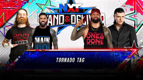 WWE 2K23 Tag Team Tornado Match Jey Uso Sami Zayn VS Jimmy Uso