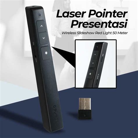 Jual Laser Pointer Presentasi Wireless Slideshow Red Light 50 Meter Di