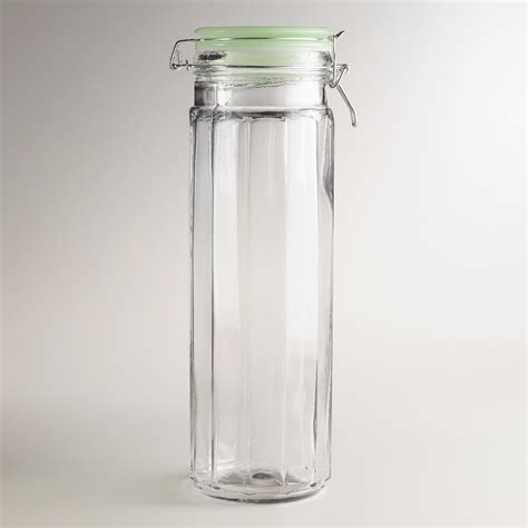 Extra Large Glass Clamp Jars With Jadeite Lids Set Of 4 Airtight Glass Jars Jar Glass Jars