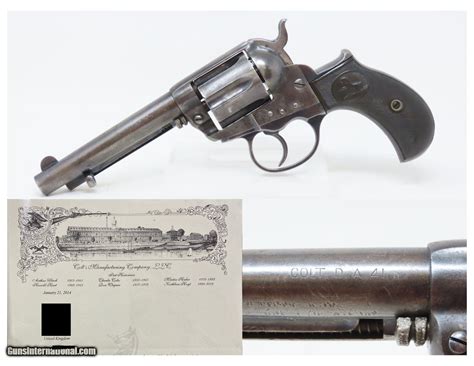 C1891 Antique Colt Model 1877 Thunderer 41 Colt Revolver Billy The Kid
