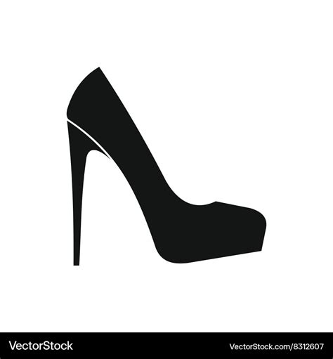 High Heel Women Shoe Icon Simple Style Royalty Free Vector