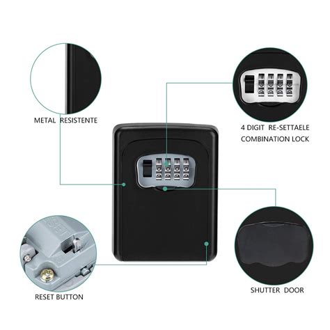 Buy ZHEGE Key Safe Wall Mounted 4 Digit Combination Lockbox