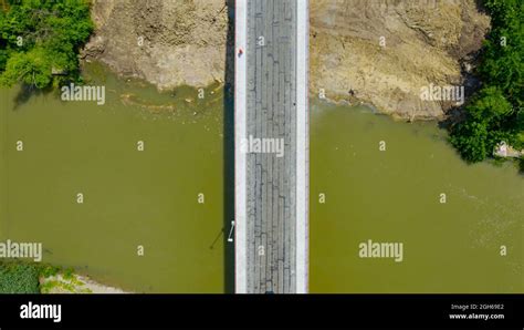 Above Top View Overhead On Waterproofing Layer Over Concrete That It