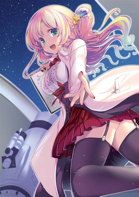 Papel de parede ilustração noite cabelo longo Anime Meninas anime