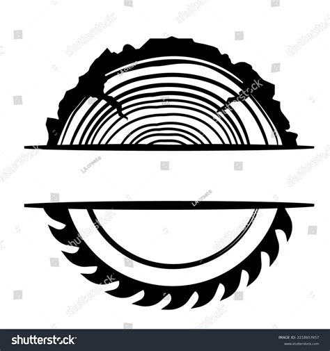 Woodworking Chainsaw Vector Logo Illustration Wood Stock Vector