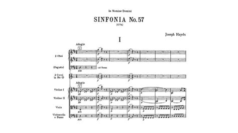 Haydn Symphony No 57 In D Major With Score Youtube