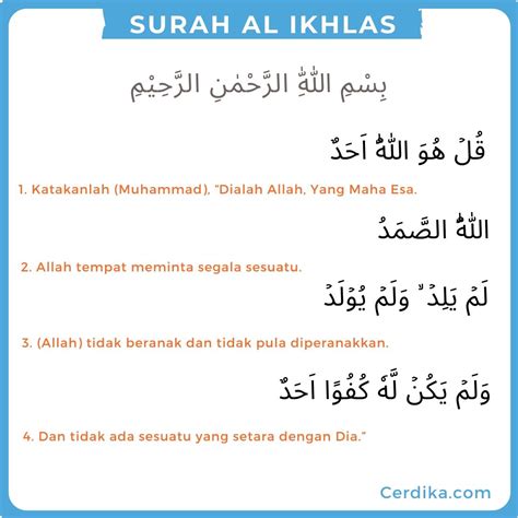 Tulisan Arab Surah Al Ikhlas Ilmu