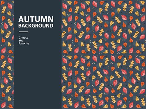 Autumn Vector Wallpaper Pattern Seamless Element Floral Backdrop