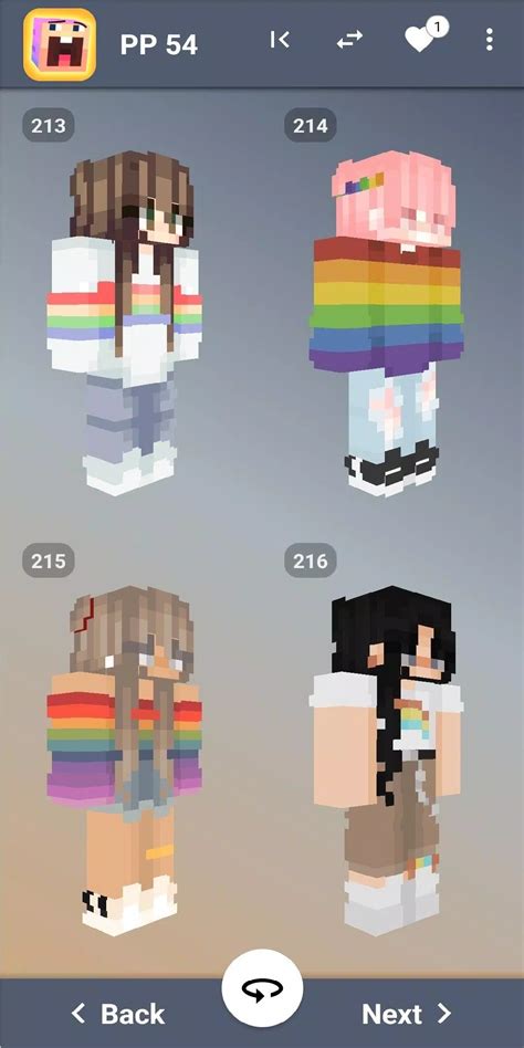 Minecraft Rainbow Skins For Girls