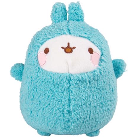 Buy Molang Basic Plush Fluffy Blue Molang At Mighty Ape Nz