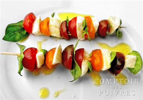 Tomate Mozzarella Version Brochette Le Comptoir Des Poivres Blog