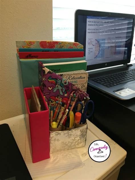 Diy Desk Organizer From Recycled Boxes Life Creatively Organized Desk Organization Diy Diy