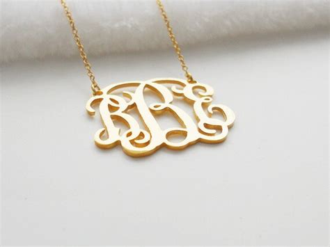 Extra Large Monogram Necklace Semashow