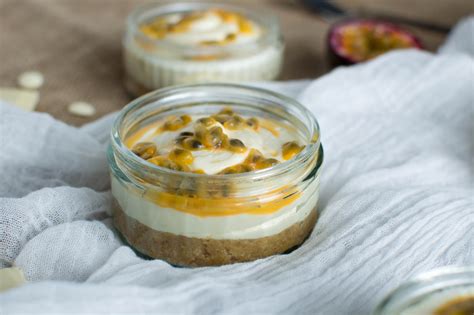 Individual Passion Fruit And White Chocolate Cheesecakes Kay S Kitchen