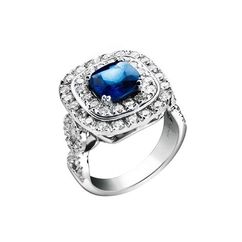 Anillo De Zafiro Con Diamantes Karch Joyeros