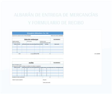 Plantilla de Formato Excel Carta De Porte Logística y Hoja de Cálculo